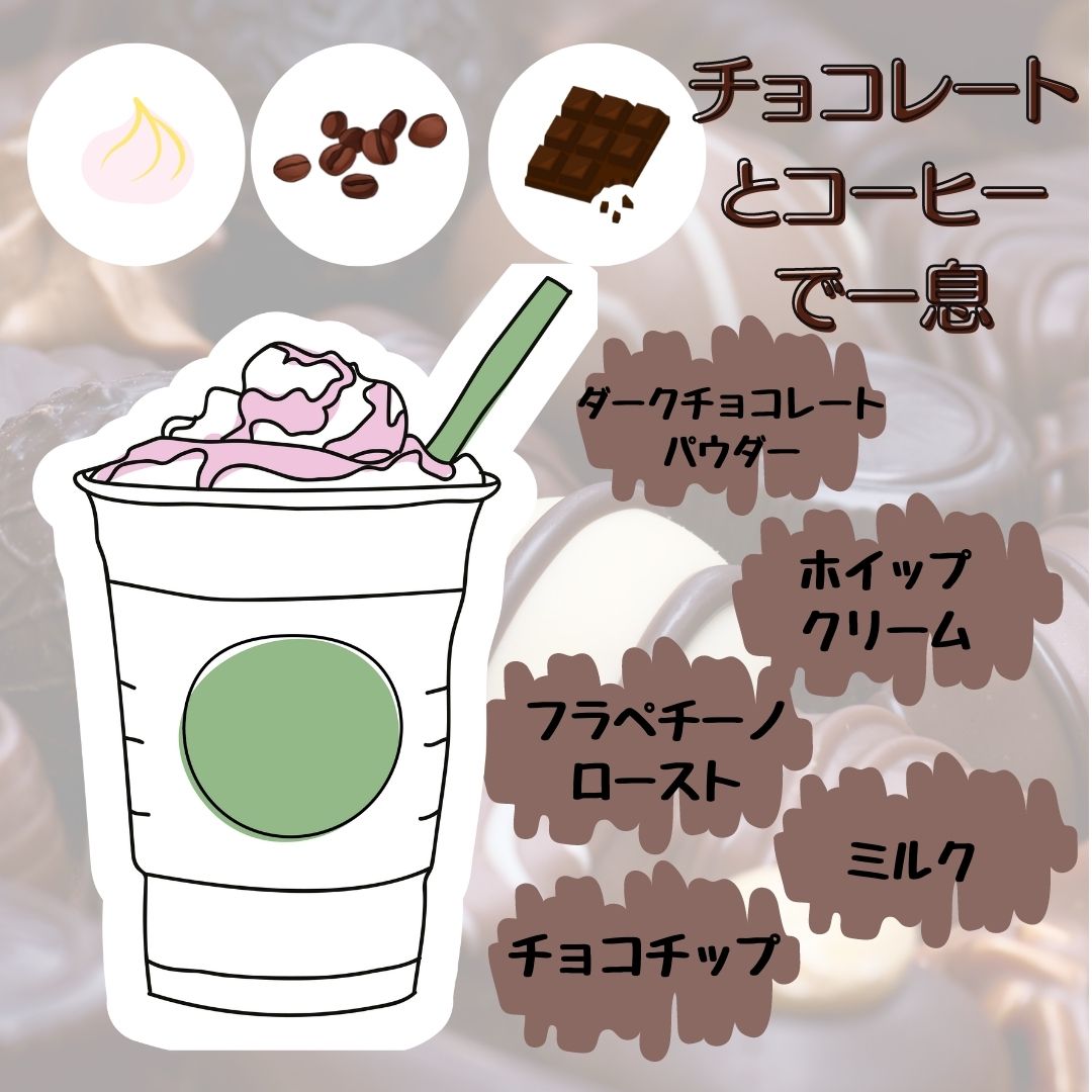 スタバ ダークモカチップフラペチーノのカスタム方法やカロリーまとめ とりとりグルメ